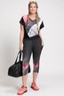 Capri-leggings, sideinnfellinger, lommer, elastisk linning