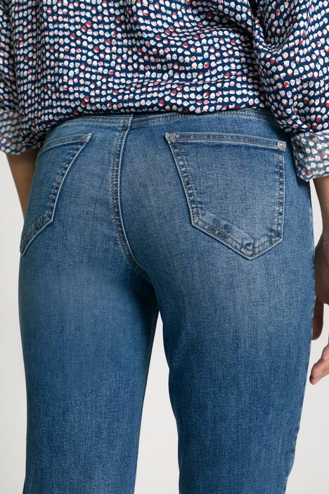 Jeans Julia, bedruckter Aufschlag, schmale 5-Pocket-Form
