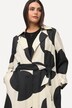 Manteau à pois, col à revers et ceinture à nouer