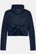 Camiseta, cuello cisne, cinta plisada, manga larga, algodón bio