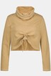 Maglia in cotone biologico con collo dolcevita, fascia per l'arricciatura e maniche lunghe