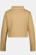 Maglia in cotone biologico con collo dolcevita, fascia per l'arricciatura e maniche lunghe