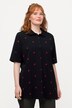 Maglia polo in tradizionale stile Tracht con stambecco, collo polo e mezze maniche