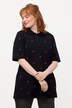 Maglia polo in tradizionale stile Tracht con stambecco, collo polo e mezze maniche
