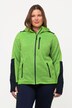 Fleecejacke, Reflektordruck, Kapuze, Daumenloch