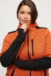 Contrast Insets Hooded Sweater Knit Fleece Jacket