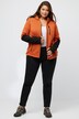 Contrast Insets Hooded Sweater Knit Fleece Jacket