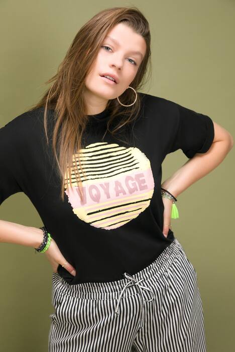 T-Shirt, oversized, Print, Rundhals, Halbarm