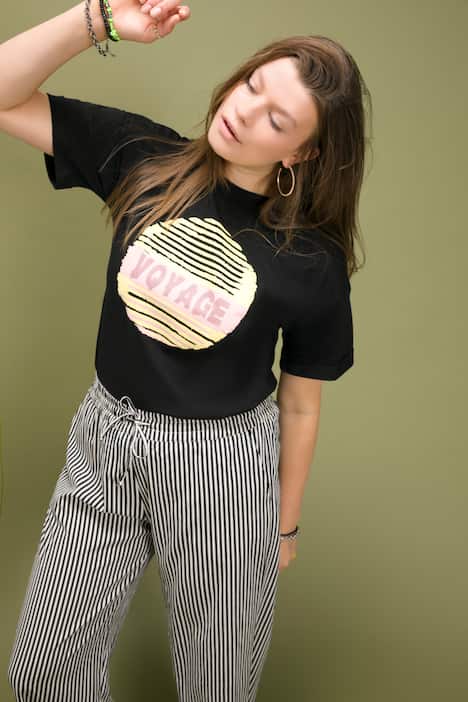T-Shirt, oversized, Print, Rundhals, Halbarm