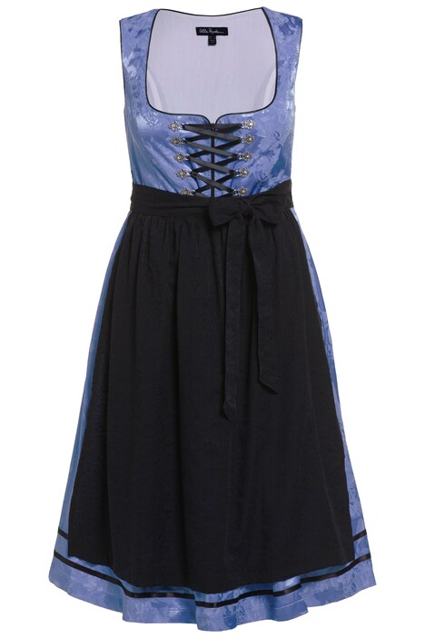 Dirndl, žakár s růžemi, hranatý výstřih, bez rukávů