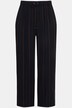 7/8 kalhoty, elegantní proužky, široké, rovné nohavice, elastický pas