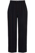 7/8 kalhoty, elegantní proužky, široké, rovné nohavice, elastický pas
