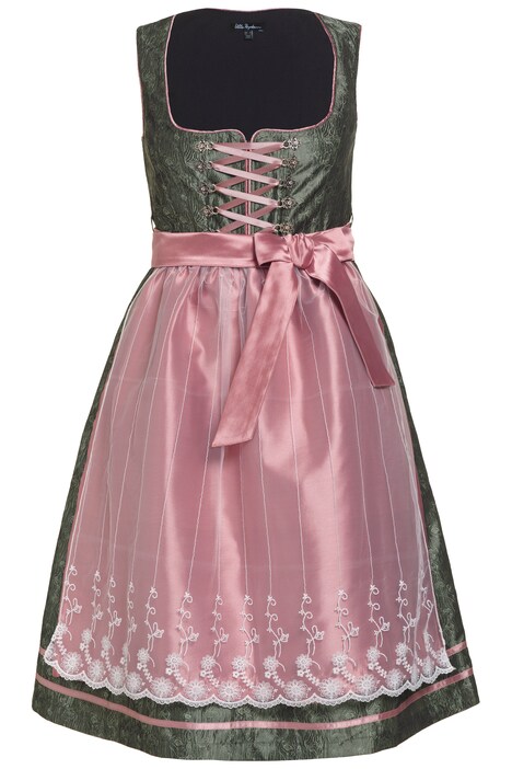 Dirndl, žakár, hranatý vsýtřih, bez rukávů