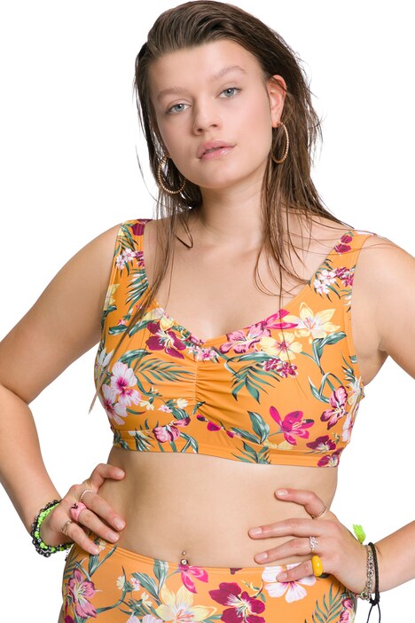 Bikiny top, měkké košíčky, nařasené poprsí