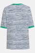 T-Shirt, Ringel, Metallic-Schrift, Rundhals, Halbarm
