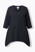 shirt, puntzoom, V-hals, 3/4-mouwen, biologisch katoen