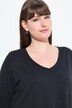shirt, puntzoom, V-hals, 3/4-mouwen, biologisch katoen
