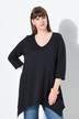 shirt, puntzoom, V-hals, 3/4-mouwen, biologisch katoen