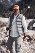 JP1880 doorgestikte bodywarmer, outdoor, opstaande kraag, rits, tot 8XL