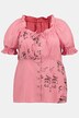 folklore carmenblouse, vichy geruit, hartknopen, korte mouwen