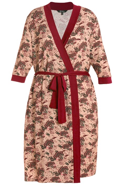 Kimono, vzorované, otevřený střih, šálový límec, dlouhé rukávy