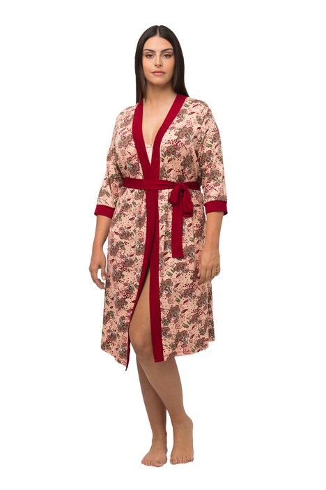 Kimono, vzorované, otevřený střih, šálový límec, dlouhé rukávy