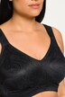 Reggiseno di microfibra senza ferretto con Jacquard e coppa C-D