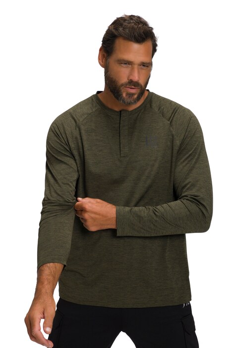 JAY-PI funkční Henley FLEXNAMIC®, kolekce fitness, dlouhé rukávy, knoflíková léga, QuickDry