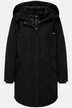Parka technique, tissu partiellement matelassé, fermeture éclair à double sens, capuche