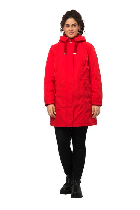 Funkční parka, prošívaná vsadka, dvoucestný zip, kapuce