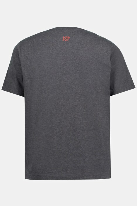 T-shirt, denim, korte mouwen, stiksel, gemêleerde jersey