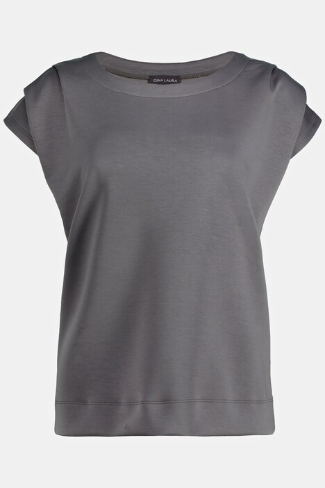 T-Shirt Identity, Rundhals, Schulter Falten, Halbarm, weiche Modalmischung