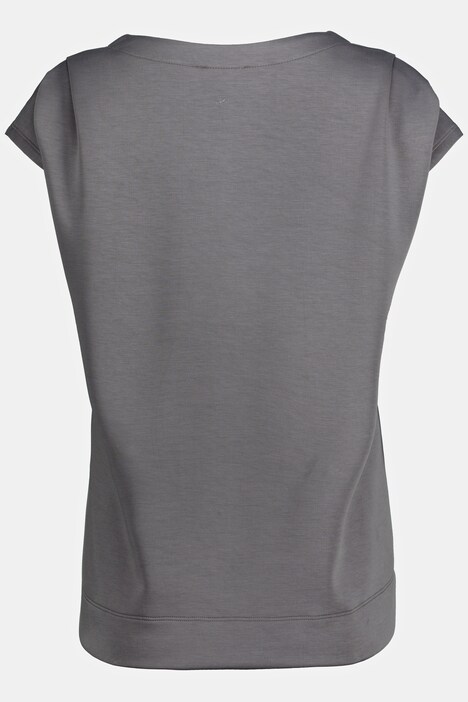 T-Shirt Identity, Rundhals, Schulter Falten, Halbarm, weiche Modalmischung