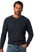 Henley, dlouhé rukávy, knoflíková léga, žíhaný žerzej