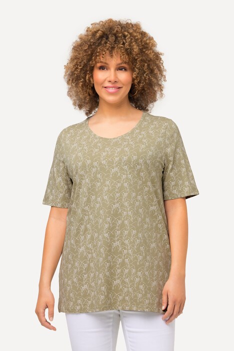T-Shirt, Gorilla, A-Linie, V-Ausschnitt, Halbarm