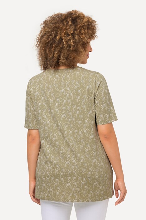 T-Shirt, Gorilla, A-Linie, V-Ausschnitt, Halbarm