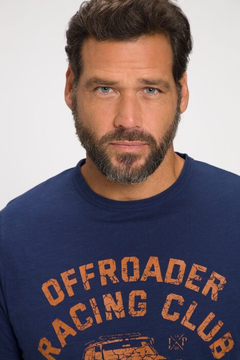 T-shirt, denim, korte mouwen, print