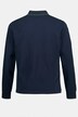 Maglia polo in piqué con denim, maniche lunghe e applicazione