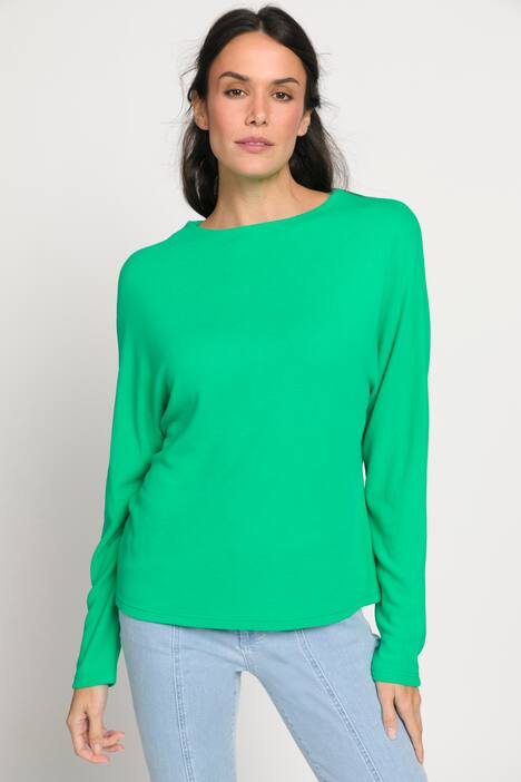 Pullover, Stehkragen, Fledermaus-Langarm
