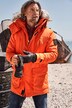 Parkas, hette, avtakbar, imitert pels, glidelås, vindtett, vannavvisende