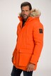 Parkas, hette, avtakbar, imitert pels, glidelås, vindtett, vannavvisende