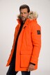 Parkas, hette, avtakbar, imitert pels, glidelås, vindtett, vannavvisende