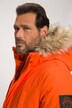 Parkas, hette, avtakbar, imitert pels, glidelås, vindtett, vannavvisende
