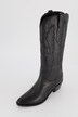 Bota tipo cowboy de piel, ancho de caña XXL, botas Western, con bordados, anchura H