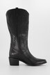 Bota tipo cowboy de piel, ancho de caña XXL, botas Western, con bordados, anchura H