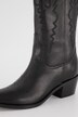 Bota tipo cowboy de piel, ancho de caña XXL, botas Western, con bordados, anchura H