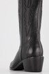 Bota tipo cowboy de piel, ancho de caña XXL, botas Western, con bordados, anchura H