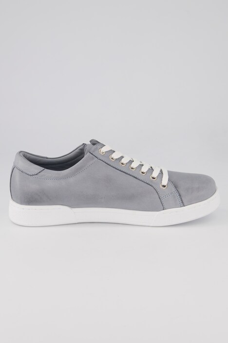 Leder-Sneaker, Reißverschluss, Wechselfußbett, Weite H