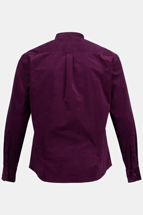 Camicia dalla vestibilità moderna in velluto a coste con FLEXNAMIC® e colletto alla coreana, fino alla tg. 8XL
