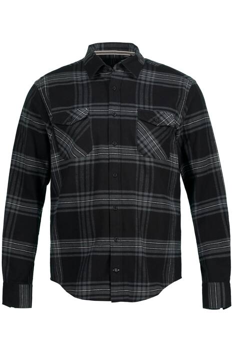 Kostkovaná košile, dlouhé rukávy, límeček s knoflíky, Modern střih